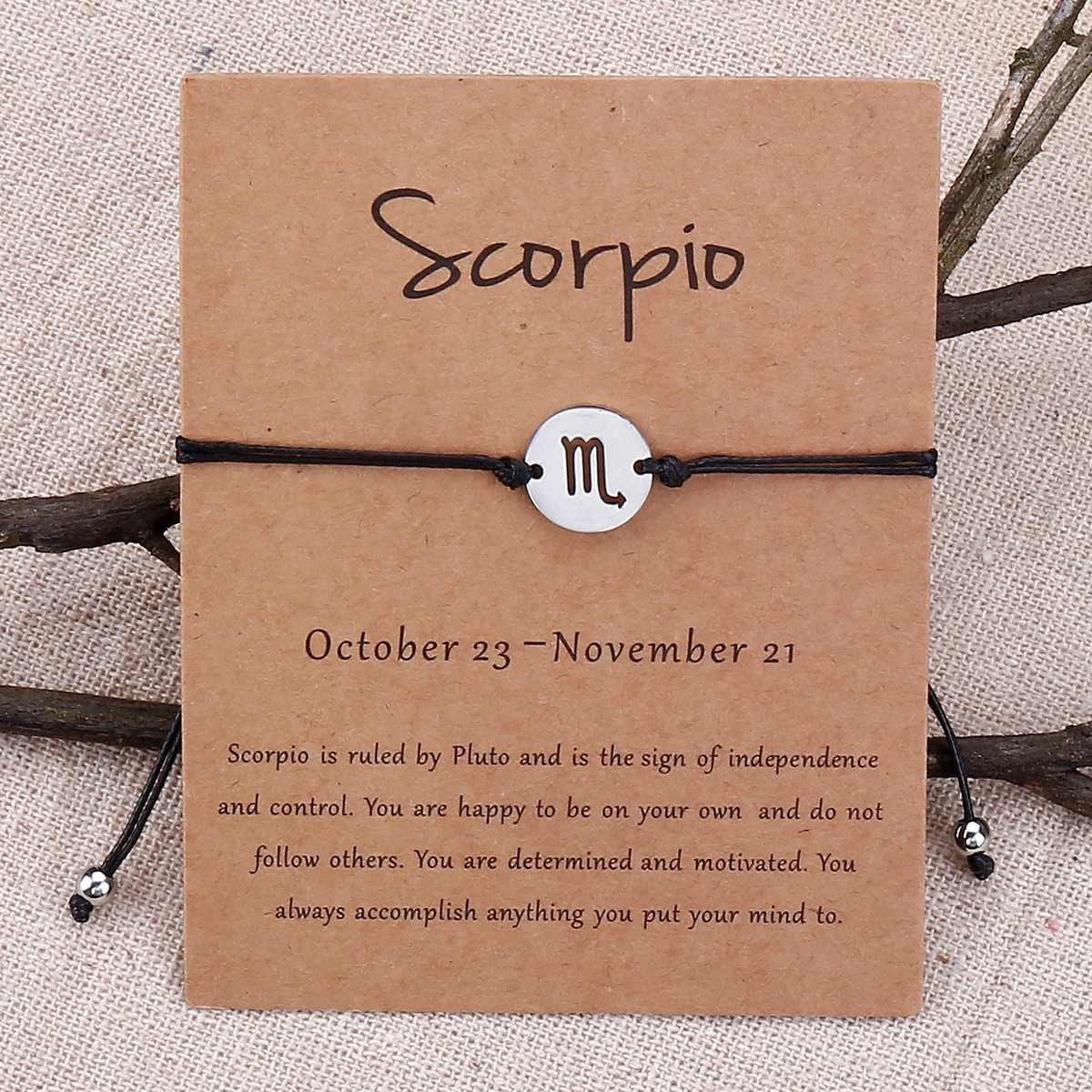 12 Zodiac Sign Stainless Steel Charm Bracelet Women Adjustable Horoscope Jewelry