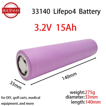 33140 batteria Lifepo4 3.2V 15Ah per fai da te 4S 12V 24V 36V 48V ebike e-scooter utensili elettrici batteria per moto elettrica