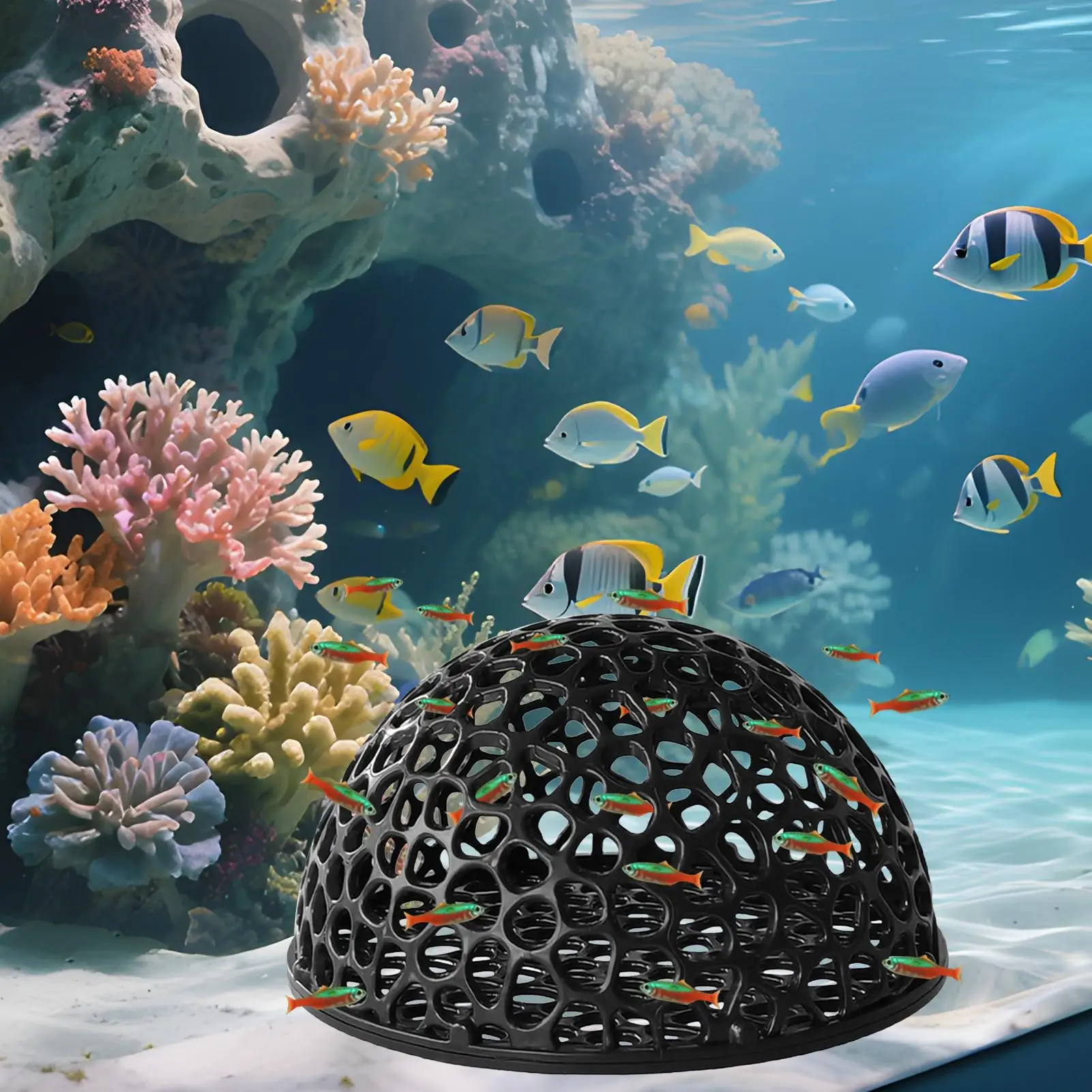 Aquarium-Garnelen-Versteck, kleine Fische und Garnelen-Zucht-Versteckungswerkzeuge, liefert hohle Betta-Lebensraum-Unterschlupf-Dekoration für das Tank zu Hause – Detail 11
