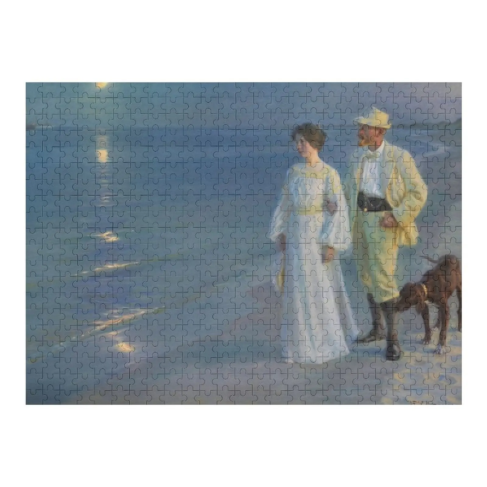 

Peder Severin Kryer - Summer Evening at Skagen beach. The artist and his wife. Jigsaw Puzzle Custom Photo Puzzle