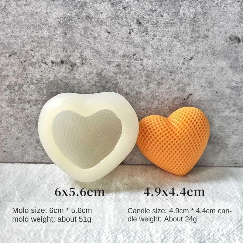 Moule à Bougie En Silicone En Forme De Cœur, Bricolage, Petit Amour, Aromathe Ci-après Les Moules De Cuisson Au Chocolat, Gâteau Exécutif, Fête à La Maison, Décor De La Journée De Léon