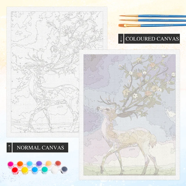 CHENISTORY – Kits de peinture par numéros avec caméléon, 40x50cm, image par numéros, décoration pour la maison, dessin sur toile, cadeau artistique 2