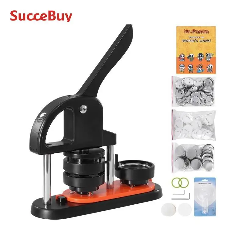 Ergonomic Button Maker Kit with Mr Panda Accessories