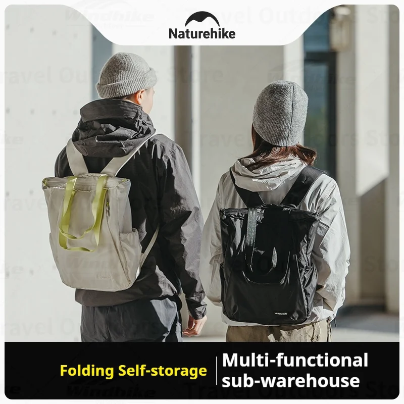 Naturehike Dual-purpose Backpack Messenger Bag 18L Large Capacity Commuter Bag Outdoor Foldable Portable Sports Waterproof