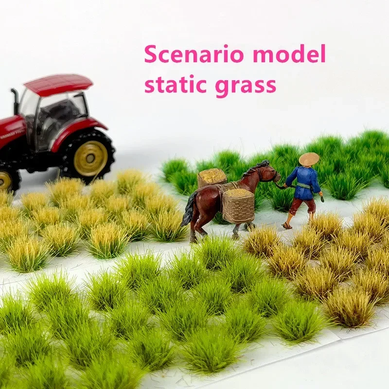 Microlandscape Model 104/32/5pcs Microlandscape model static grass Grass Tufts Model Bushy Mini Farmland Static Railroad Terrain Miniature Scenery