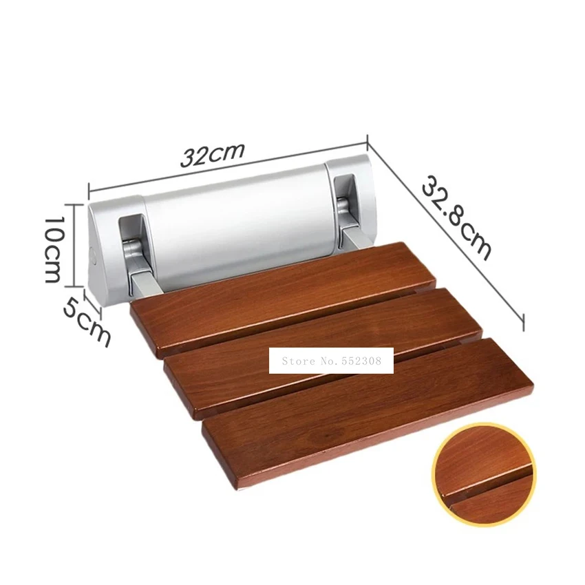 

Asiento plegable de madera solida de alta calidad para , silla de pared de la Ducha, taburete de ducha montado en la pared