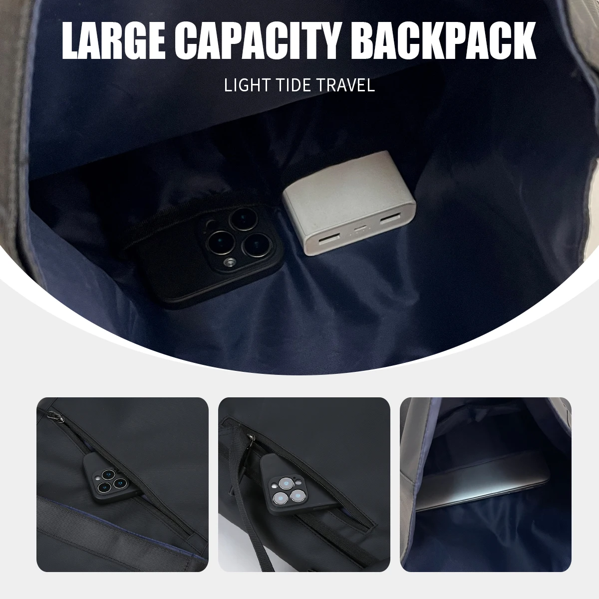 Travel Backpack Men's 2025 New Large-Capacity Commuter Computer Bag Short-Distance Business Trip College Student Bag Female Boarding Business Meeting