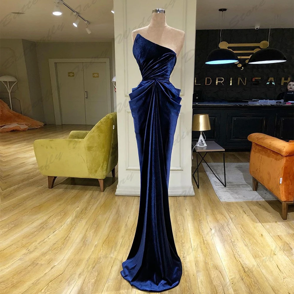 Elegant Gorgeous Satin Evening Dresses Sexy Backless Mermaid Off Shoulder Sleeveless Slimming Mopping Prom Gowns For Women 2024