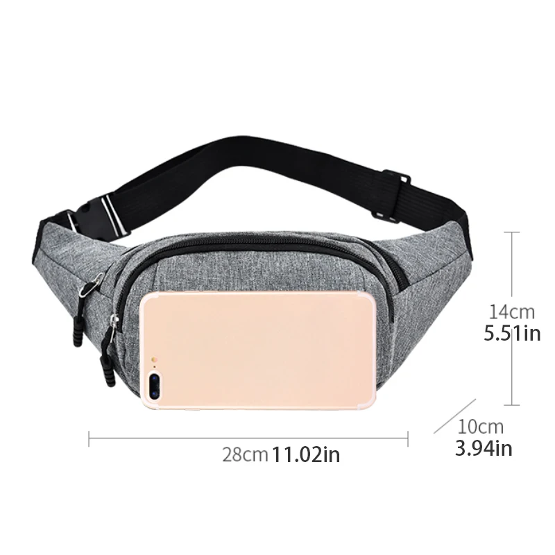 Men's and women's waist bags, suitable for hiking, camping, running, and outdoor activities, equipped with adjustable shoulder s