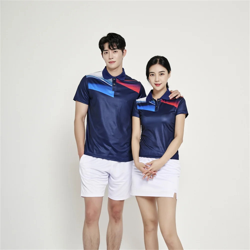 

Badminton Uniform Sports Set Men's Women's Quick Drying Short Sleeved Top Competition Team Uniform Table Tennis Training Uniform