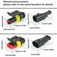 1/2/3/4 Pin Waterproof Connector, Electrical Terminal Quick Connector, 10Pcs/ 5Sets, With Wire, Suitable For Cars, Ships, Etc. - Image 5