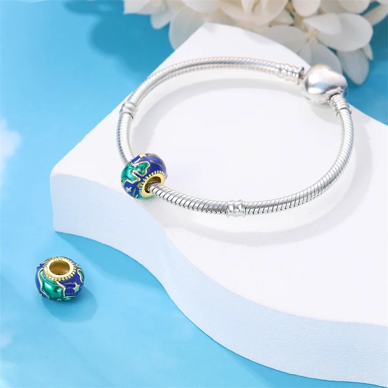 Echtes S925 Silber Bunte Stopper Clip Stern Bowknot Perlen Frühling Fit Pan Original Armband Edlen Schmuck Geschenk Frauen Diy – Detail 16