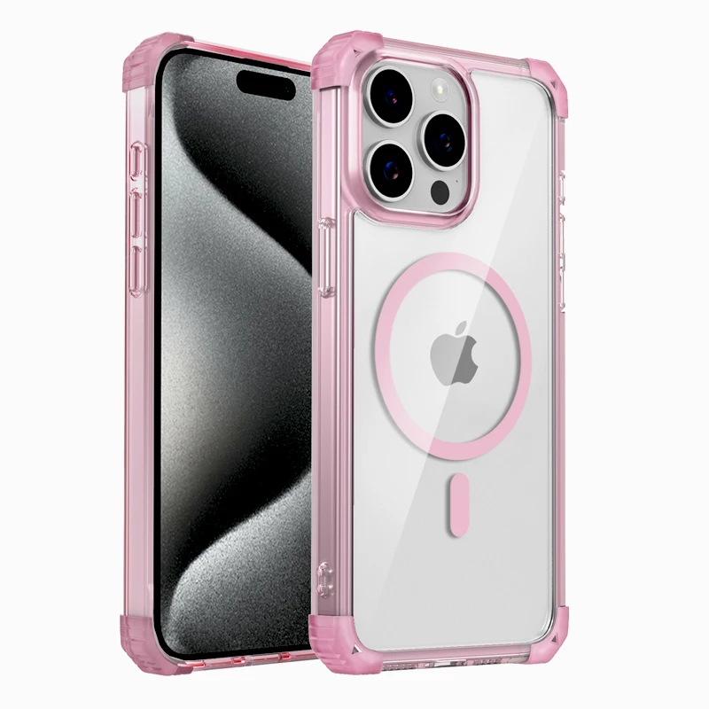 Shockproof Transparent Armor Case with MagSafe Compatibility