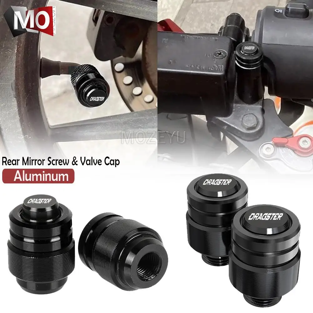 Per Mv Agusta Dragster 800/Rc Dragster 800 Rosso Dragster 800 Rr Pneumatico Valvola Tappi Stelo Copertura Specchietto Retrovisore Tappo Foro Vite