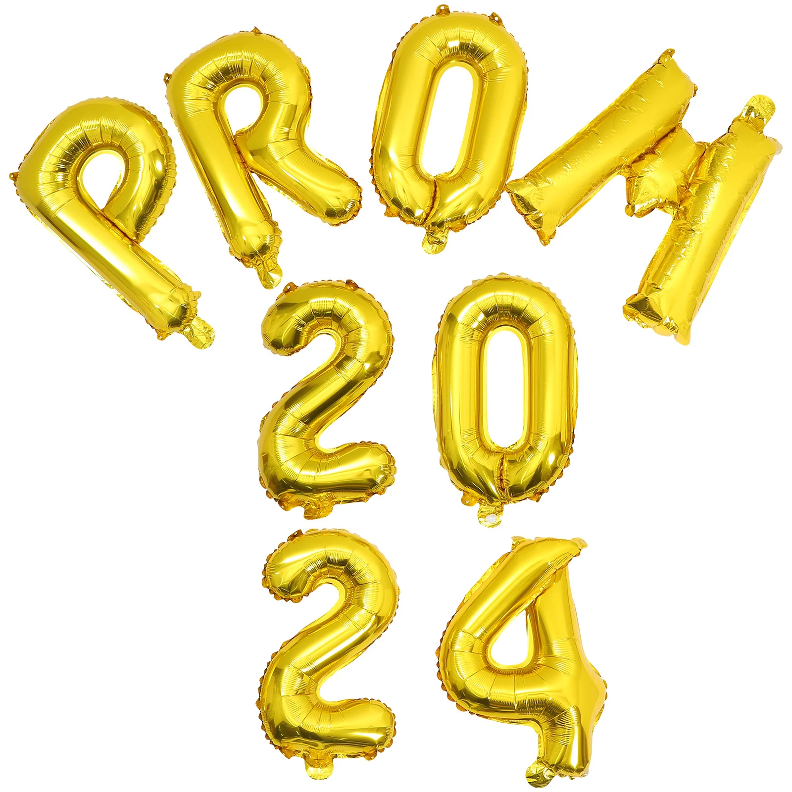 

1 Set of Graduation Balloons 2024 Aluminum Foil Balloons Decorative PROM 2024 Balloons