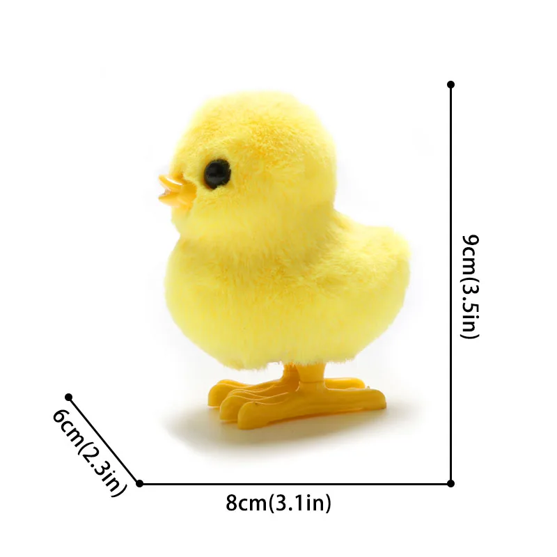 2pcs wind-up jumping chicken and duck toys, simulated plush chicken and duck walking simulation, Halloween and Christmas gifts 6