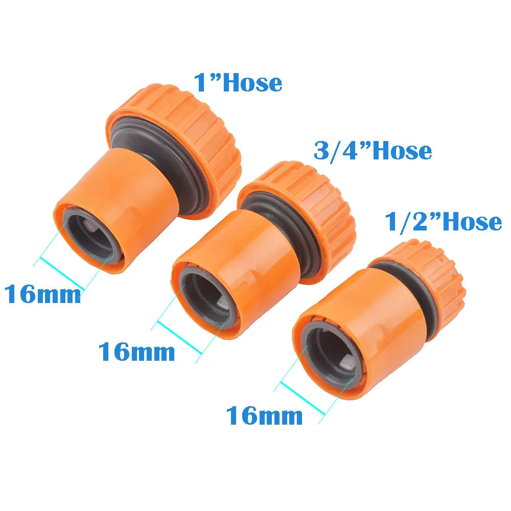 Hose connector Garden Quick Connector 1/2 3/4 1 Inch Pipe Coupler Stop Water Connector 32/20/16mm Repair Joint Irrigation System