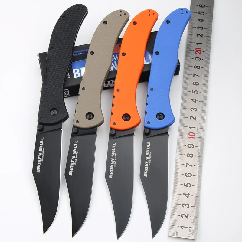 

New ColdStl 2022 Broken Skull EDC Folding Knife G10 Handle Pocket Survival Hunting Tactical Outdoor Camping Rescue Knives