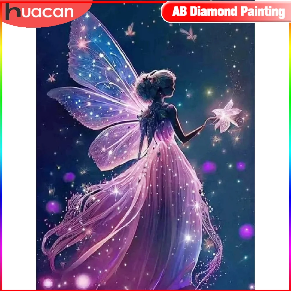 YSCOLOR Diamond Painting 5D Fata Farfalla 30x40cm - Kit Completo Con Tela E Diamanti Rotondi