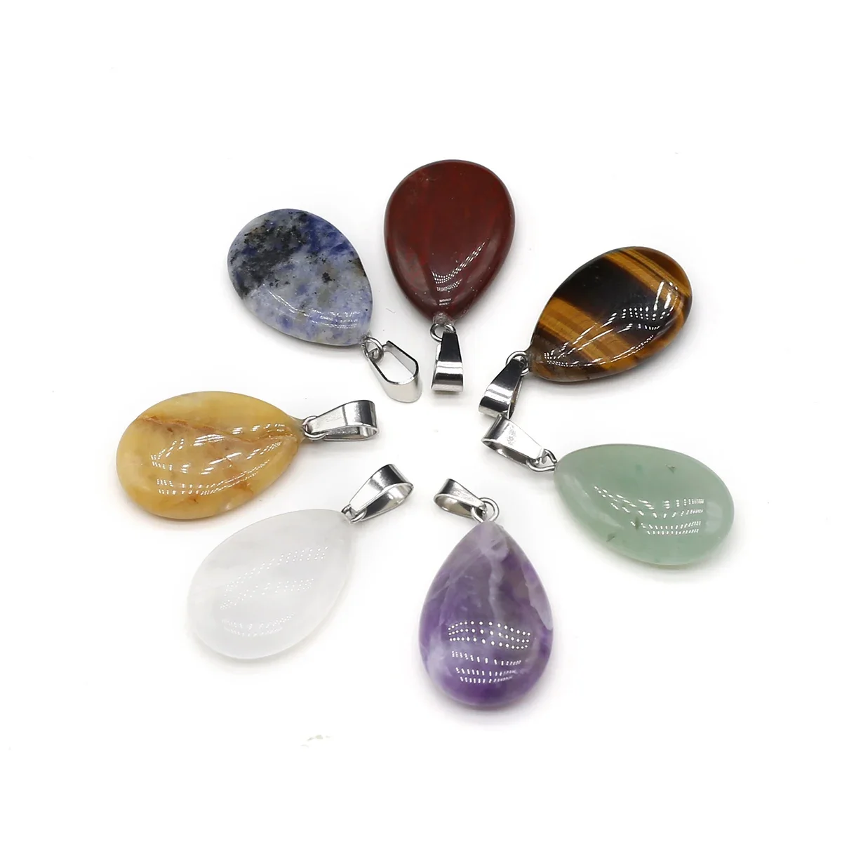 

Natural Stone Gemstones Pendant Water Drop Shape Exquisite Charm for Jewelry Making DIY Necklace Bracelet Earrings Accessories