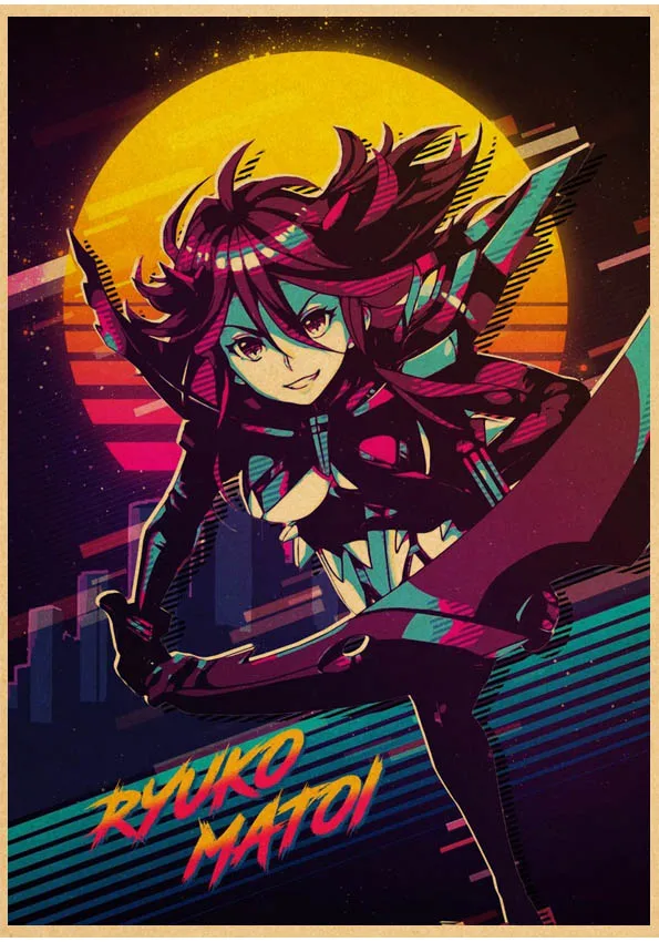 Kill La Kill аниме постер kraft paper | AliExpress