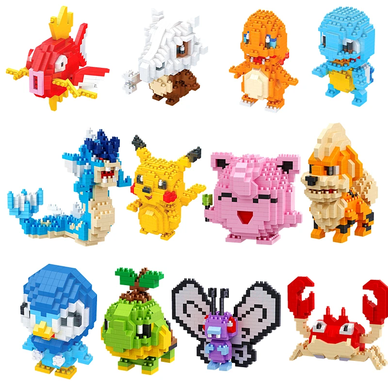 

Pokémon New Small Particle Building Blocks Pikachu Small Animal Model Educational Game Puzzle Children's Teaching Toy