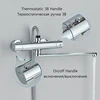 Thermostatic Shower Faucet Mixing Valve Thermosatic Faucet Bathroom Long Rotate Spout Taps Bathtub Faucet Wall Mount Brass Crane 2