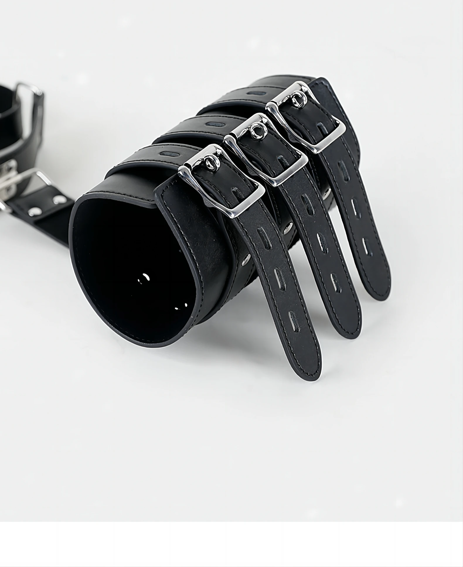 Leather Bondage Handcuffs, BDSM Armbinder Restraint ,Arms Behind Back Straitjacket,Sex Toys For Couples