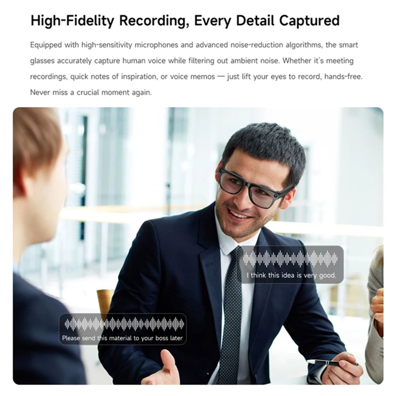 Lenovo AI Smart Glasses Translation 8MP HD Camera 4K Shooting Image Conversation Recording Listening To Music Smart Glasses 2026