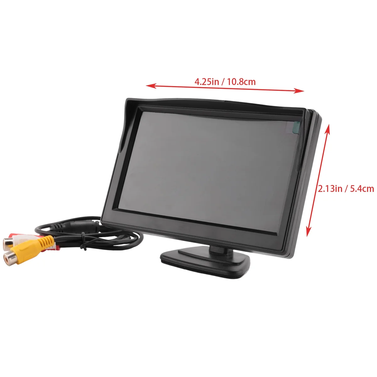 Car Monitor TFT LCD 2CH Video Input Rear View Camera with 8LEDs Night Vision Waterproof Camera 5 inch