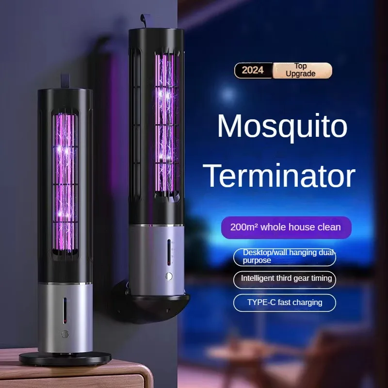 Lampada Antizanzare Da Campeggio Lampada Portatile Per Zanzare Usb Da Esterno Trappola Per Zanzare Uv 200 ㎡ A Parete Desktop Fly Killing Kamp