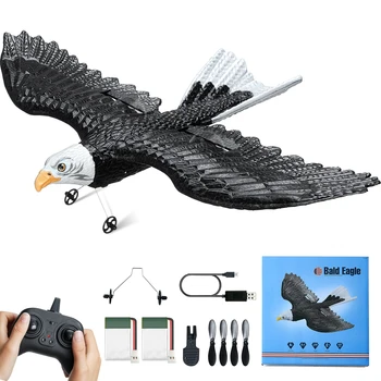 VEVOR RC Aereo, 2,4 GHz Aereo Telecomandato, 2 Canali con Stabilizzatore Giroscopico 6 Assi, Pronto a Volare Aereo da Caccia Giocattolo Aereo 2 Batterie, Facile Volare RC Aliante per Adulti Bambini