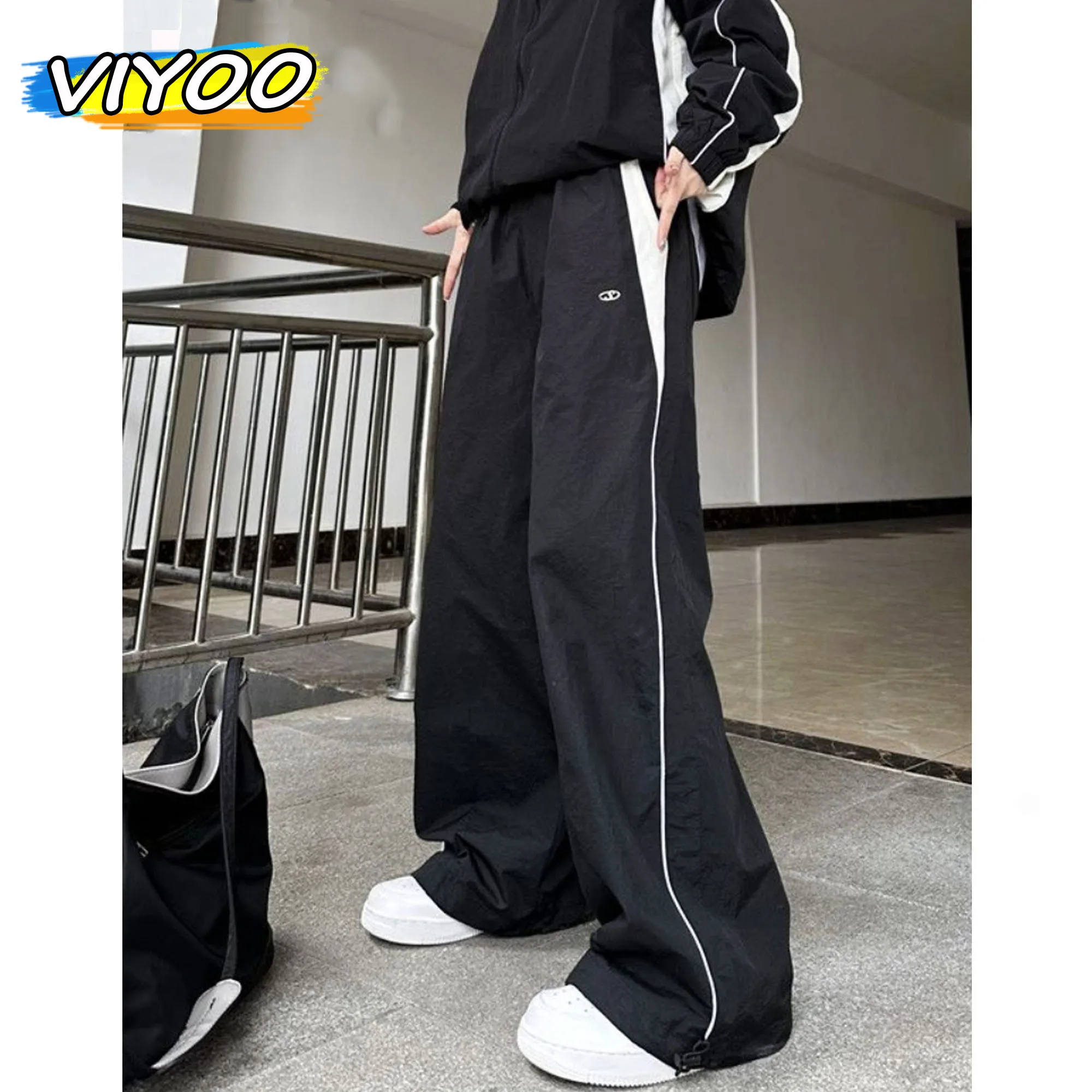 

Men's Y2K Clothes Women Baggy Wide Pants Streetwear Joggers Track Pants Korean Oversized Clothing Sweatpants Trousers Techwear