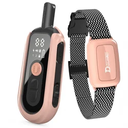 Waterproof Rechargeable Electric Dog Training Collar with Remote Control - Anti - Barking Device (518 - 1 - NY - Pink)