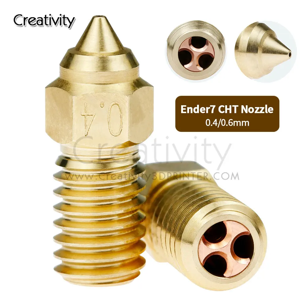 

Ender3 V3 SE High speed CHT Brass Nozzle Plated Copper Spider Nozzle 0.4mm/0.6mm High Temperature for Ender7 Ender5S1 3D Printer