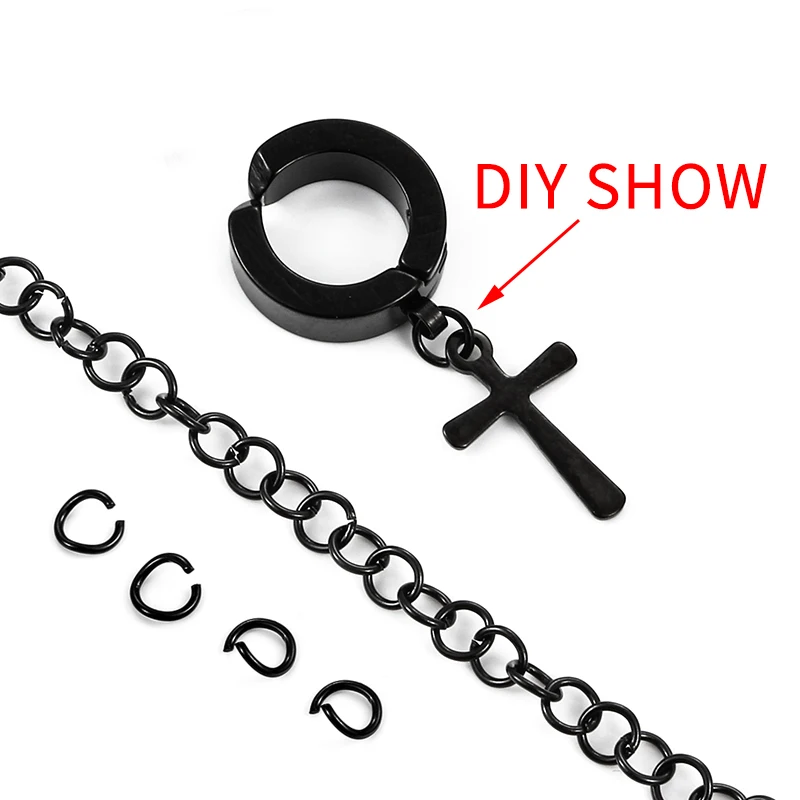 Cool Black Jump Rings Vacuum Plated Stainless Steel Jewellery Making Supplies Accessorie DIY Necklace Earring Fashion Connetor