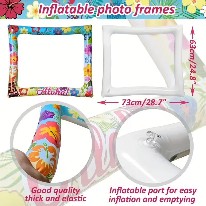 Hawaiianischer Aloha Aufblasbarer Fotobox-Rahmen Tropische Sommer-Strand-Schwimmbad-Party Dekorationszubehör Hochzeits-Fotorequisiten – Detail 6