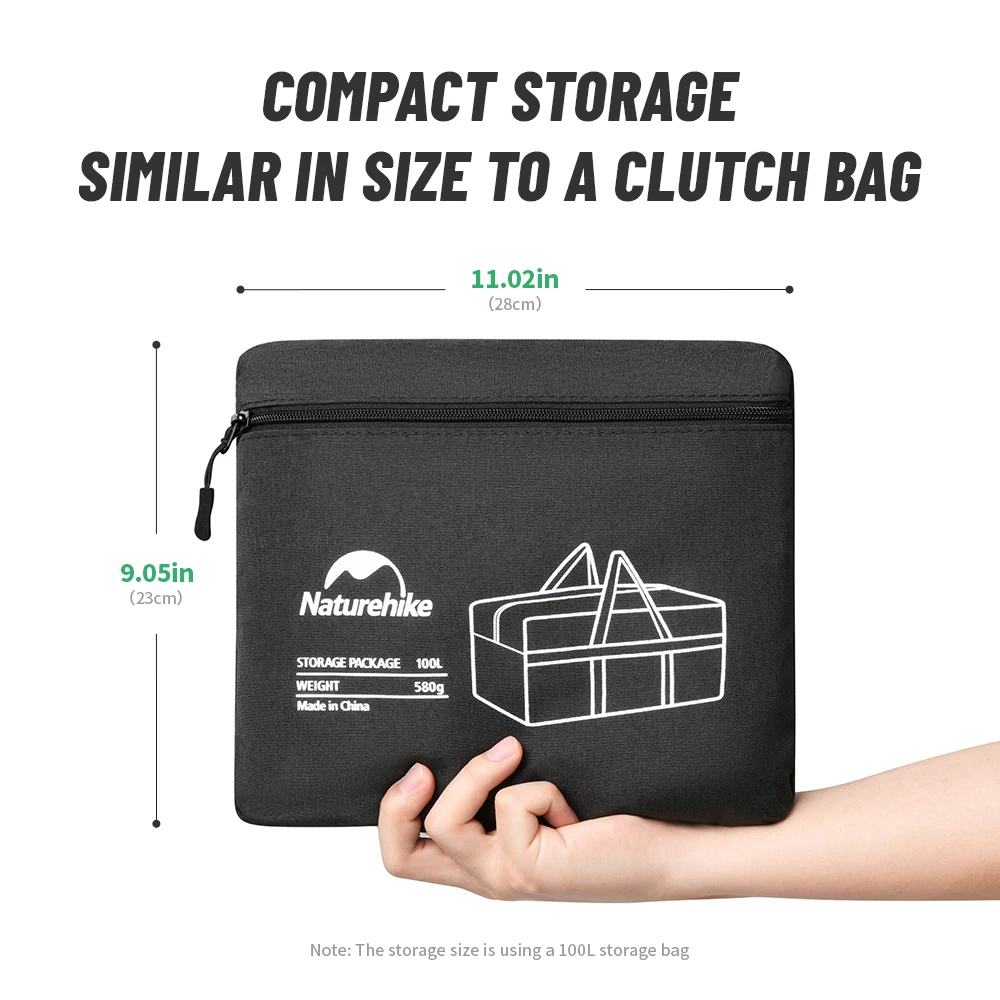 Storage Bag Naturehike Folding 45L 100L Carry Bag Camping Accessories Travel Bag for Family Outdoor Activities