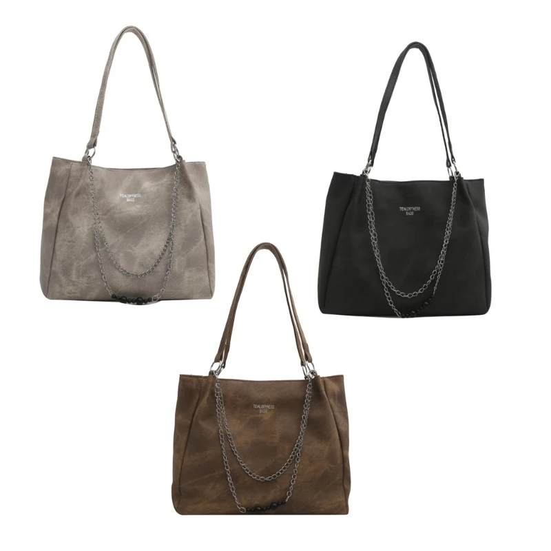 

Elegant PU Leather Shoulder Bag Large Capacity for Office and School Shopping