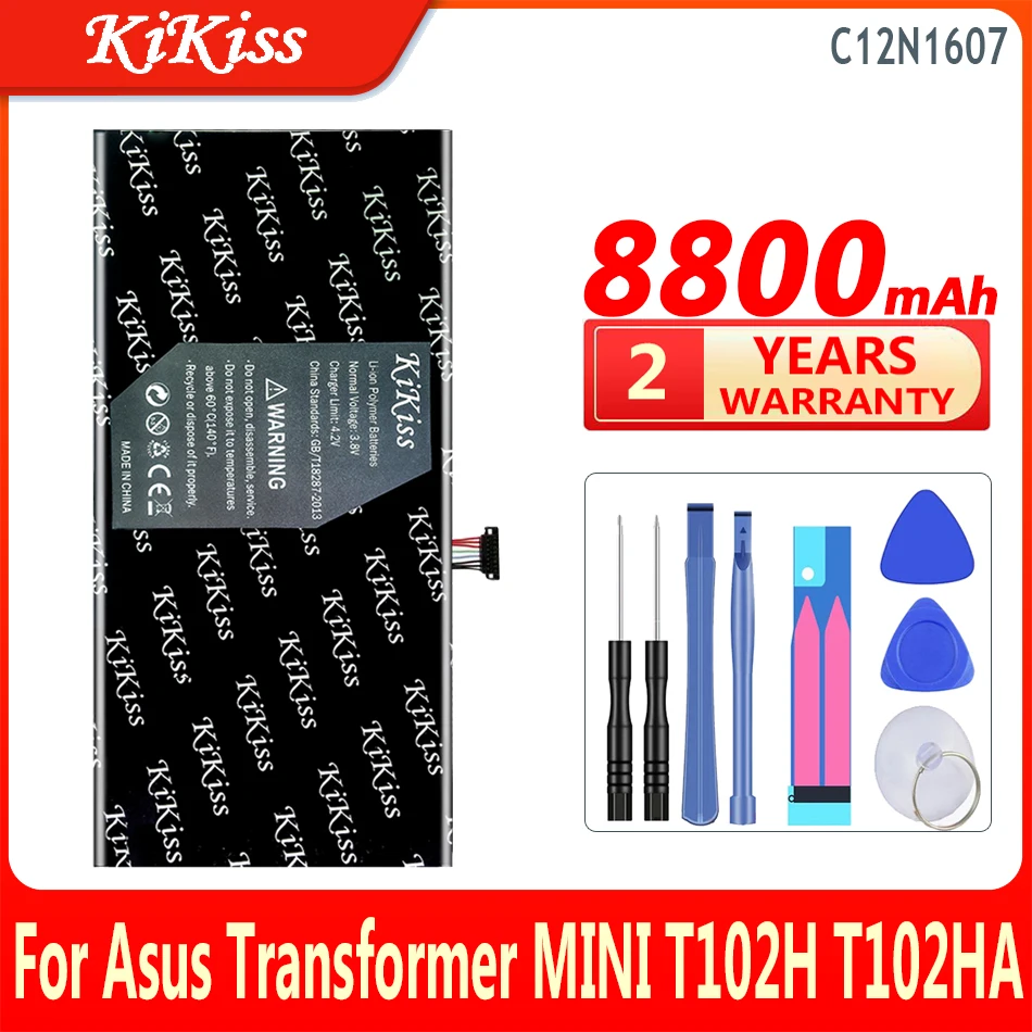 

Мощная батарея 8800 мАч KiKiss C12N1607 для Asus Transformer MINI T102H T102HA T103HAF T103HA T103H 0B200-02230100