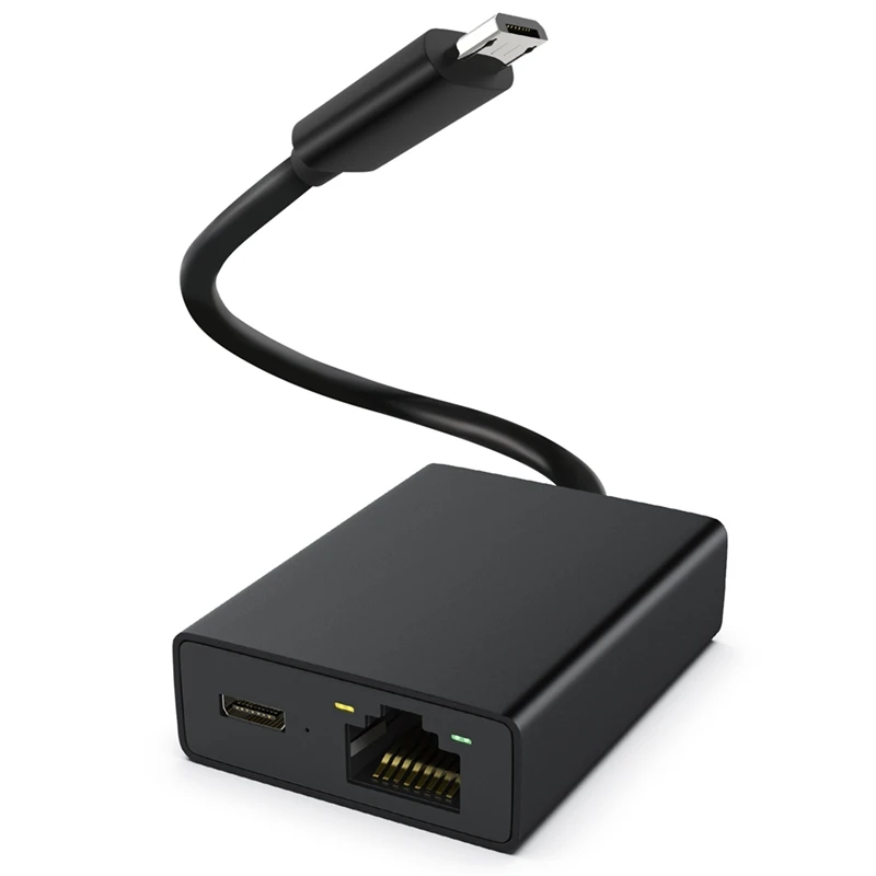 Adattatore Ethernet Per Scheda Di Rete Adattatore Ethernet Nero Scheda Di Rete Da Micro-Usb A 100M Per Router Switch Ethernet 4K Fire Tv Stick