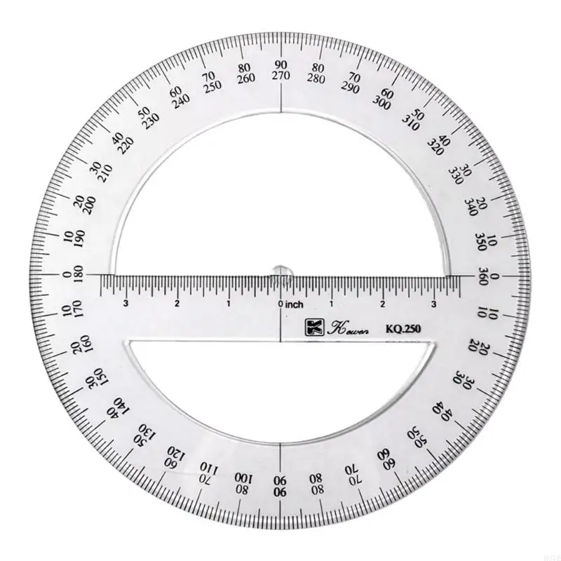 25cm Round Protractor Rule Circle Protractor Math for Student