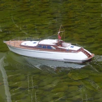 RC Boat Yacht Bibo Knight Model High-simulation Power Yacht Wooden Assembly Kit Can Be Launched Into The Water 2
