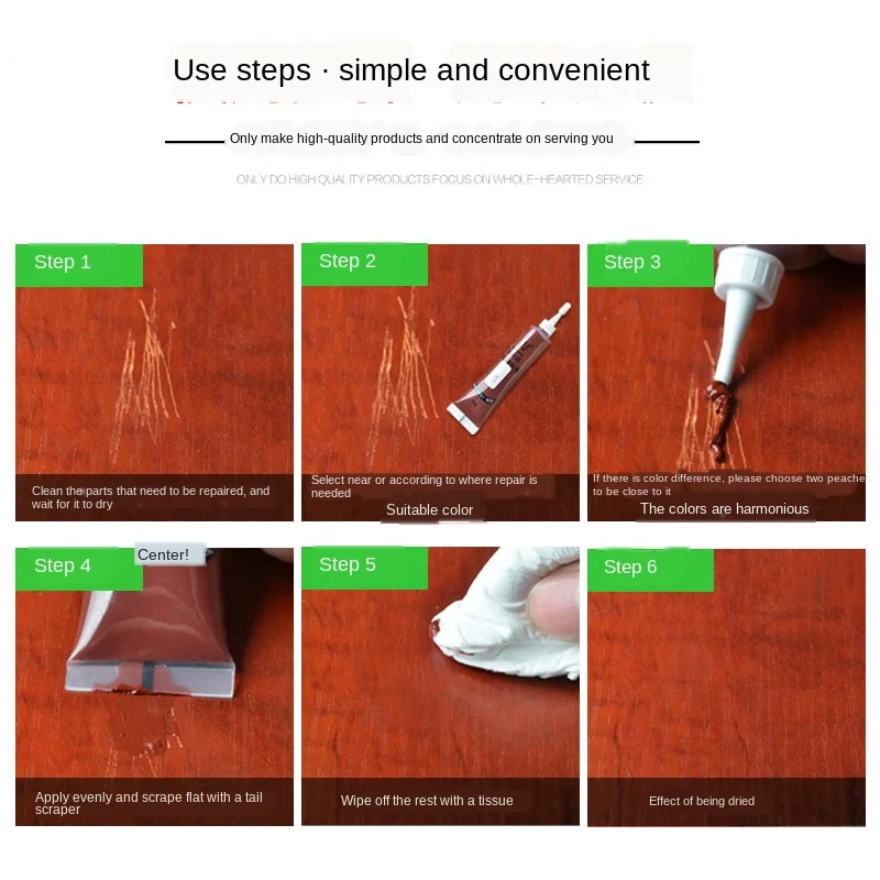 DIY Wood Product Scratch Filler Remover Wooden Furniture Touch Up Tool Set Marker Pen Cream Wax Repair Polymer Resin Fast Repair