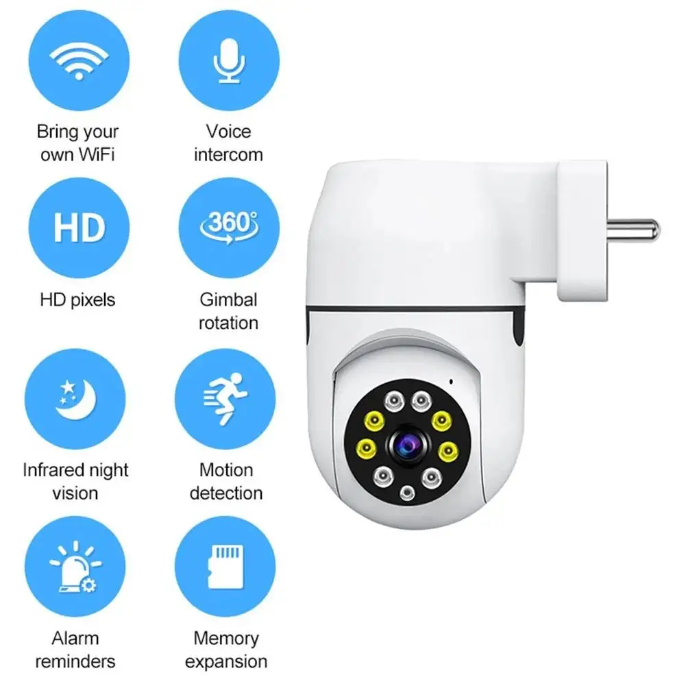 A11 Mini Camera Wifi Smart Home PTZ Webcam IP Camera Security CCTV LED Night Vision Baby Monitor Video Surveillance US EU Plug 2