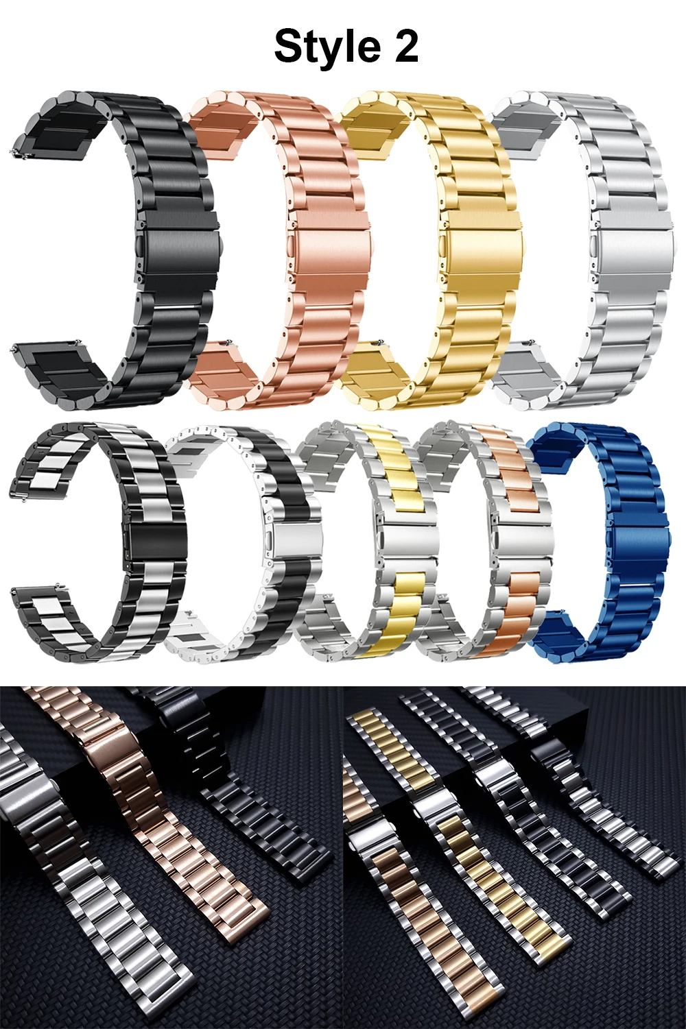 MoKo Correa de Metal Compatible con Xiaomi Watch S2/S1/S1 Pro/S1 Active/Mi  Watch/Mi Watch Color/Mi Watch Color 2, 22mm Pulsera de Acero Inoxidable de  Repuesto, Plata : : Electrónica