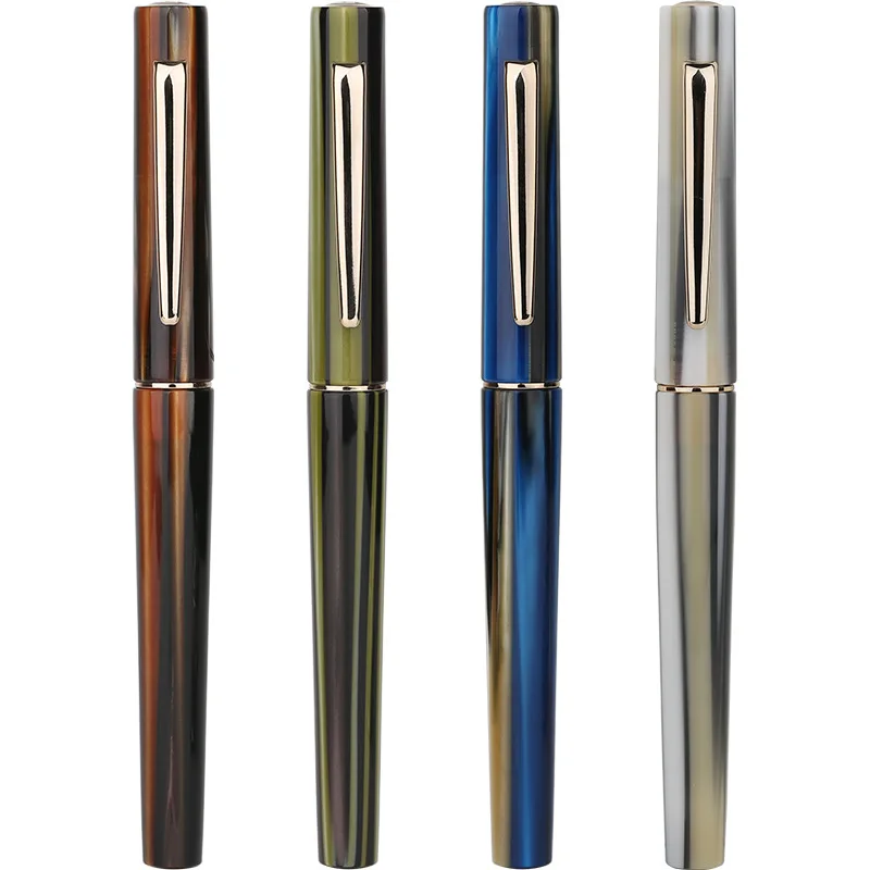 MAJOHN Finisher N3 Resin Stripe Ink Pen Adult Student Business Office Practice Writing Gold Plated Sharp Gift Gift Box Pen
