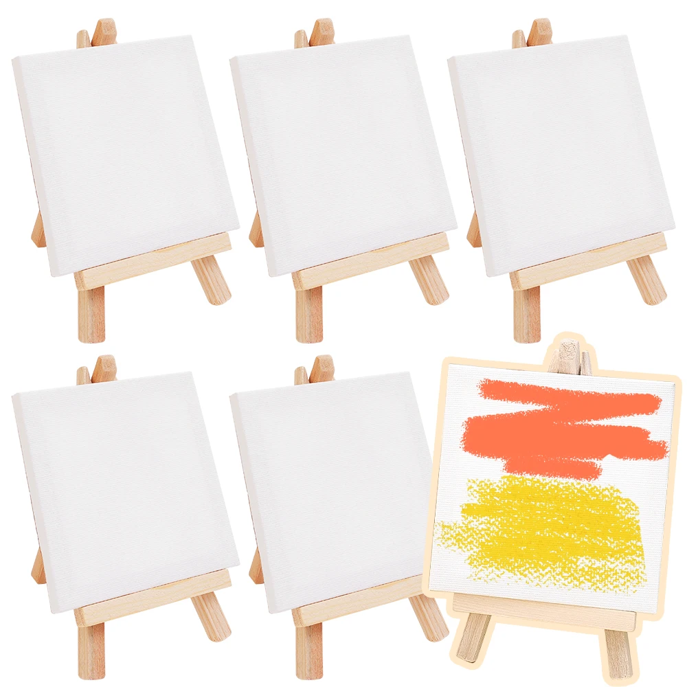 Portable Mini Wooden Easel Desktop Folding Triangle Bracket Drawing Board Display Multifunction Mobile Phone Holder Stand