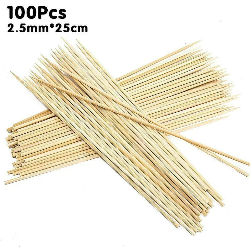 Bbq Skewers 100pcs Bamboo Wooden BBQ Skewers