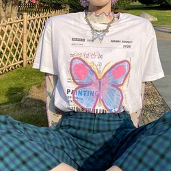Mulheres roupas de verão harajuku harajuku hip hop roupas engraçadas kawaii t shirt streetwear fada grunge